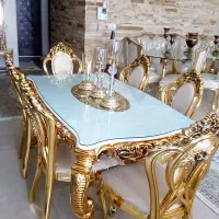 میز غذا خوری پلیمری برند چوبنی ۶ نفره