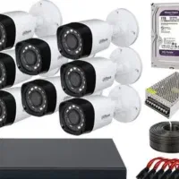 ++دوربین مداربسته Dahua با همه اتصالات  جانبی//