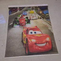 پرده زبرا طرح ماشین مسابقه