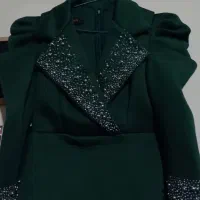 لباس مجلسی نگین دار زمردی|لباس|فردیس, شهرک ناز|دیوار