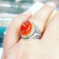 انگشتر عقیق خراسانی و یمنی (رکاب نقره 925)|جواهرات|بیرجند, |دیوار