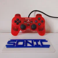 دسته بازی Dualshock کریستالی قرمز ps1 و ps2 / پلی