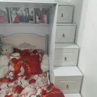 تخت دو طبقه قیمت چوب وکیوم اصل|تخت و سرویس خواب|شوش, |دیوار