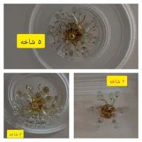 سه عدد لوستر رنگ ثابت طلایی