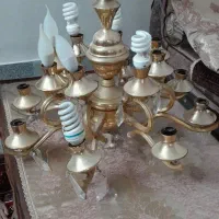 لوستر  ۱۶ شاخه طلایی|لوستر و چراغ آویز|تهران, نازی‌آباد|دیوار