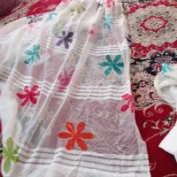 پرده حریر ساده و گلدار|پرده، رانر، رومیزی|مشهد, کشاورز|دیوار