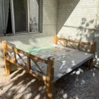 تخت چوبی تخت برای باغ چوب