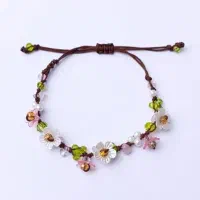 دستبند شکوفه با سنگ طبیعی