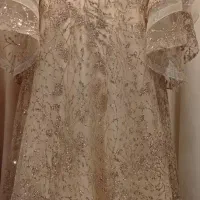 لباسی مجلسی ژپون دار رنگ نباتی