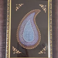گلدان مسی الماس تراش و گلدان و بشقاب میناکاری|صنایع دستی و سایر لوازم تزئینی|اصفهان, سیچان|دیوار