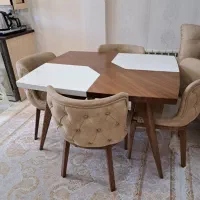 میز غذا خوری ۴ نفره همراه با جلو مبلی و عسلی ست