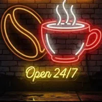 تابلو نئون قهوه