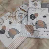 سرویس خواب نوزاد 5 تکه جنس مخمل زد تعریق سیسمونی