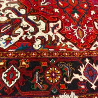 فرش دستبافت نقشه هریس الوار حاشیه زرد|فرش|مراغه, |دیوار