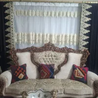 سه دست پرده حال پذیرایی در حد نو