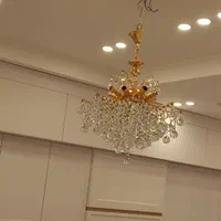 لوستر ۸ شاخه آب طلا|لوستر و چراغ آویز|بابل, |دیوار