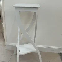 میز تلفن سفید ساده