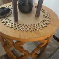 میز وسط و کنار مبلی تمام چوب
