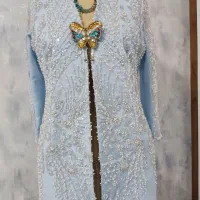 کت مجلسی  با پارچه کارشده هندی
