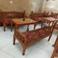 تخت شاه نشین چوبی M/66|مبلمان خانگی و میز عسلی|اصفهان, هفتون|دیوار