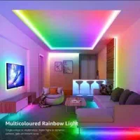 ریسه نواری RGB برنامه پذیر ic دار سقف ابری هوشمند|ریسه و چراغ تزئینی|شیراز, شهرک پرواز|دیوار