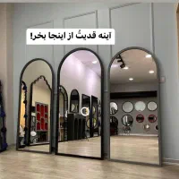 آینه قدی، دیواری دفرمه آینه با نورپردازی سندبلاست