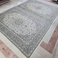 فرش جفت 9 متری کاشان کرم طوسی دستبافت|فرش|تهران, ونک|دیوار