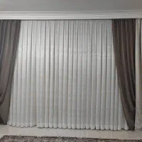 پرده تورپتینه ساتن دستک وسایه