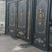 درب فرفورژه.درب باغ.درب حیاط.درب اهنی|مصالح و تجهیزات ساختمان|خمینیشهر, |دیوار