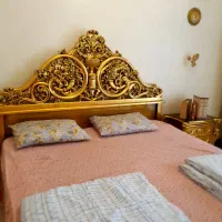 سرویس خواب ورق طلا پر منبت چوب راش|تخت و سرویس خواب|تهران, حسینآباد|دیوار