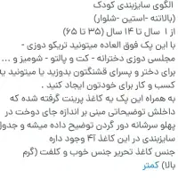 الگو های اماده خیاطی