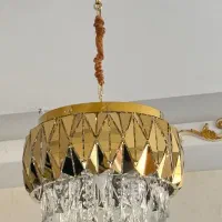 لوستر طلایی با کریستال