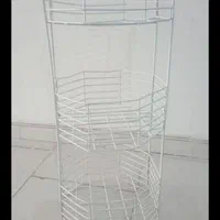 سبد فلزی ۳ طبقه سفید در حد نونو