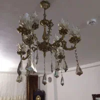 یک جفت لوستر برنجی 8شعله