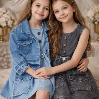 کت و سارافون لی عیدانه/لباس مجلسی دخترانه/نصف قیمت