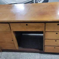 میز قدیمی سنگین تمام چوب