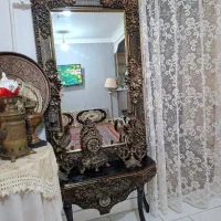 اینه کنسول همراه با شمدان و ساعت