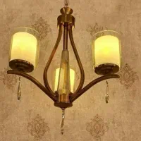 لوستر ۳شعله آشپزخانه رنگ آنتیک درحد نو