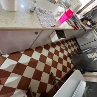 کابینت تمام فلز با هود و سنگ روی کابینت|آب‌چکان و نظم‌دهنده ظروف|بندر گناوه, |دیوار