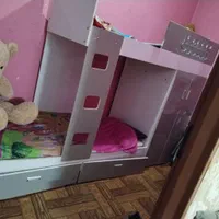 تخت دو طبقه کمد دار. کشو دار و شلف دار