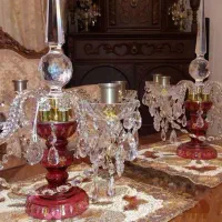 جفت شمعدان آنتیک ساخت چک