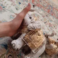 فیل دکوری سایز متوسطش گوشش شکسته بقیه سالمن|مجسمه، تندیس، ماکت|الیگودرز, |دیوار