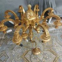 لوسترقدیمی ، تمام برنج ، خالص با روکش آب طلا|لوستر و چراغ آویز|بندر انزلی, شهرداری|دیوار
