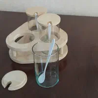 پاسماری ۳ تایی به همراه استند چوبی|ظروف نگهدارنده، پلاستیکی، یکبارمصرف|رشت, کوی مهر|دیوار