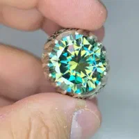 انگشتر الماس روس آبی نیلی|زیورآلات و اکسسوری|اردبیل, |دیوار