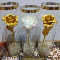 باکس شیشه ای گل رز طلایی عمده و جزئی