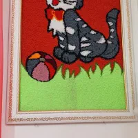 شبه فرش دستباف|تابلو فرش|اصفهان, دهنو|دیوار