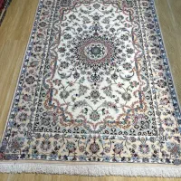 فرش ۴ متری اکبند نایین گل ابریشم