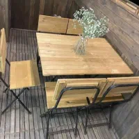 میز نهار خوری دو نفره چوبی ضد آب تاشو|میز و صندلی غذاخوری|قرچک, محمد آباد|دیوار