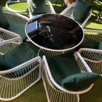 میز صندلی اماتیس کافه رستورانی با روکش مبلی